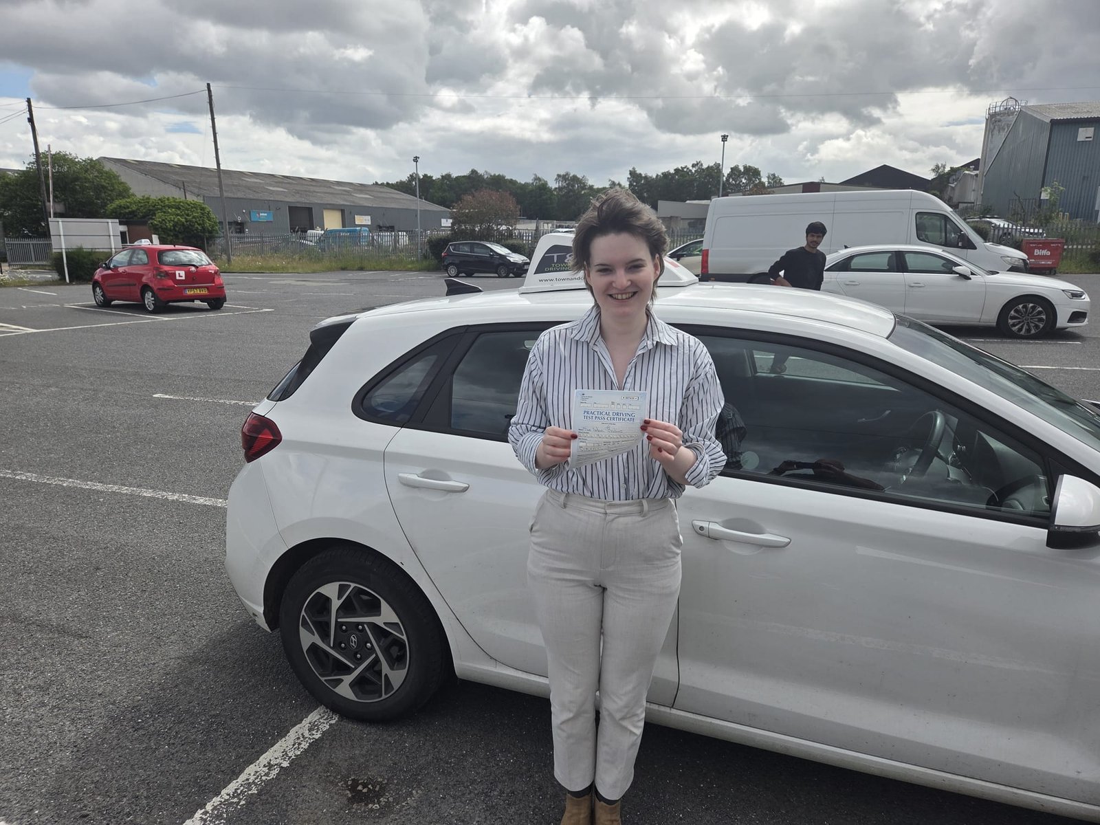 Arden celebrating a driving test pass