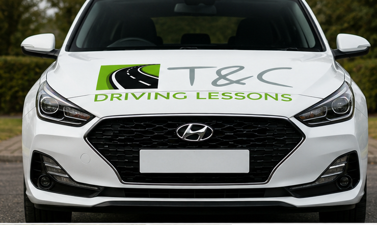 Town and City branded driving school car